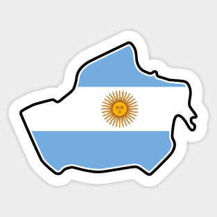 Potrero de los Funes Circuit [flag] Sticker